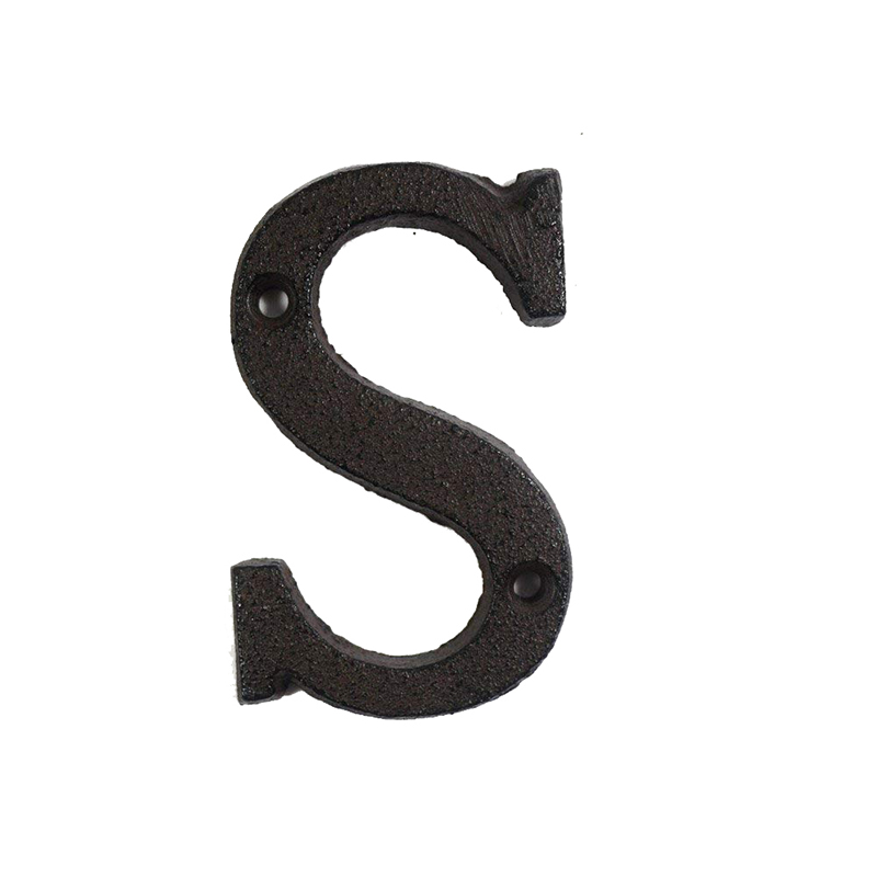 Metal Letters Numbers Cast Iron Decoration House Sign Doorplate DIY Cafe Wall CLH@8