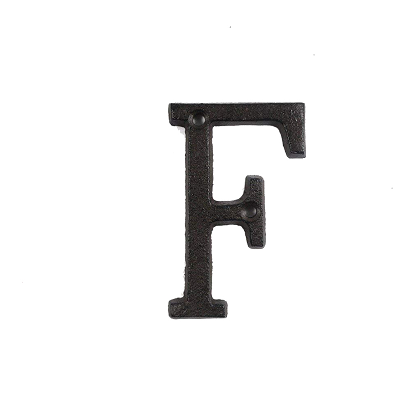 Metal Letters Numbers Cast Iron Decoration House Sign Doorplate DIY Cafe Wall CLH@8