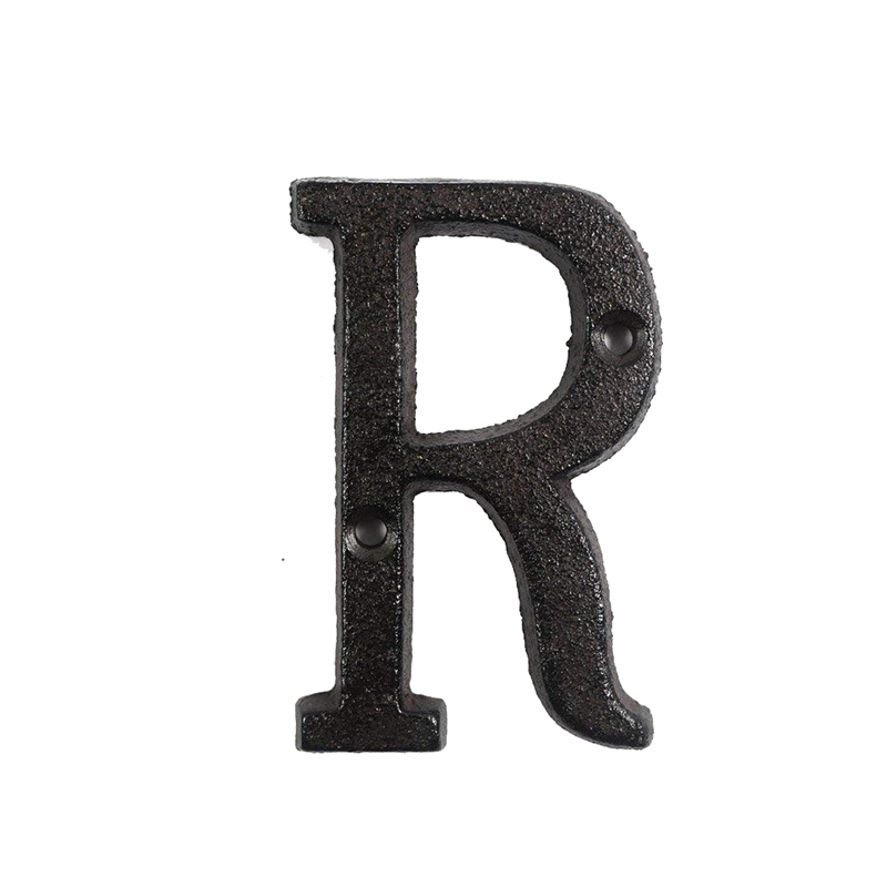 Metal Letters Numbers Cast Iron Decoration House Sign Doorplate DIY Cafe Wall CLH@8