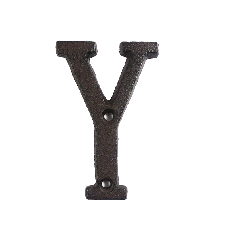Metal Letters Numbers Cast Iron Decoration House Sign Doorplate DIY Cafe Wall CLH@8