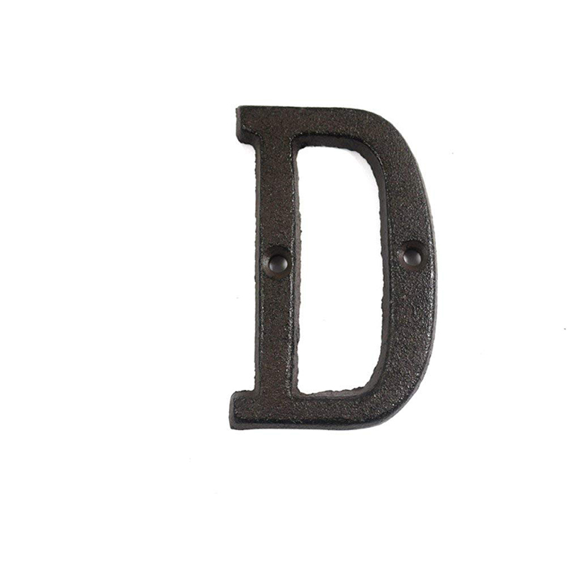Metal Letters Numbers Cast Iron Decoration House Sign Doorplate DIY Cafe Wall CLH@8