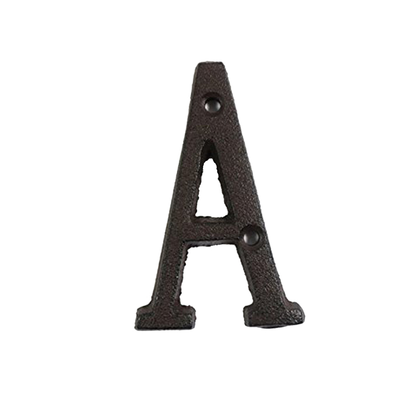 Metal Letters Numbers Cast Iron Decoration House Sign Doorplate DIY Cafe Wall CLH@8