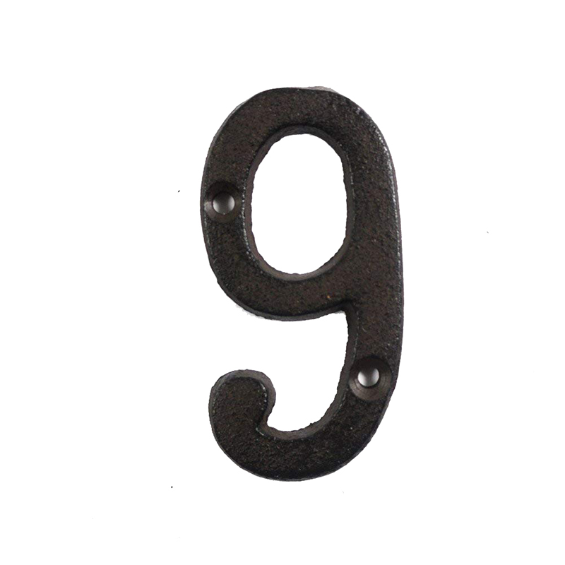 Metal Letters Numbers Cast Iron Decoration House Sign Doorplate DIY Cafe Wall CLH@8