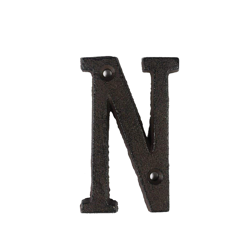 Metal Letters Numbers Cast Iron Decoration House Sign Doorplate DIY Cafe Wall CLH@8