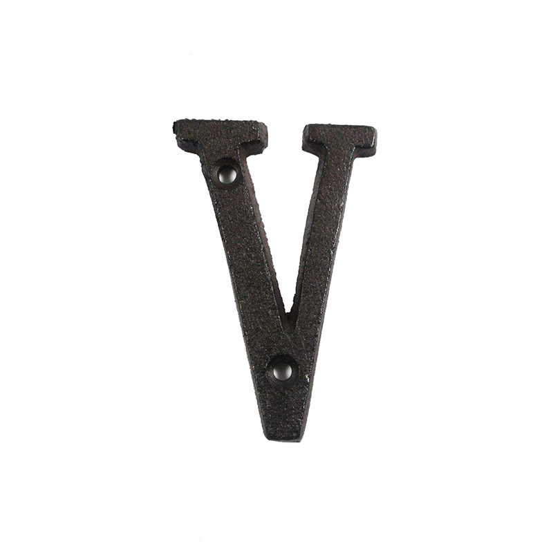Metal Letters Numbers Cast Iron Decoration House Sign Doorplate DIY Cafe Wall CLH@8