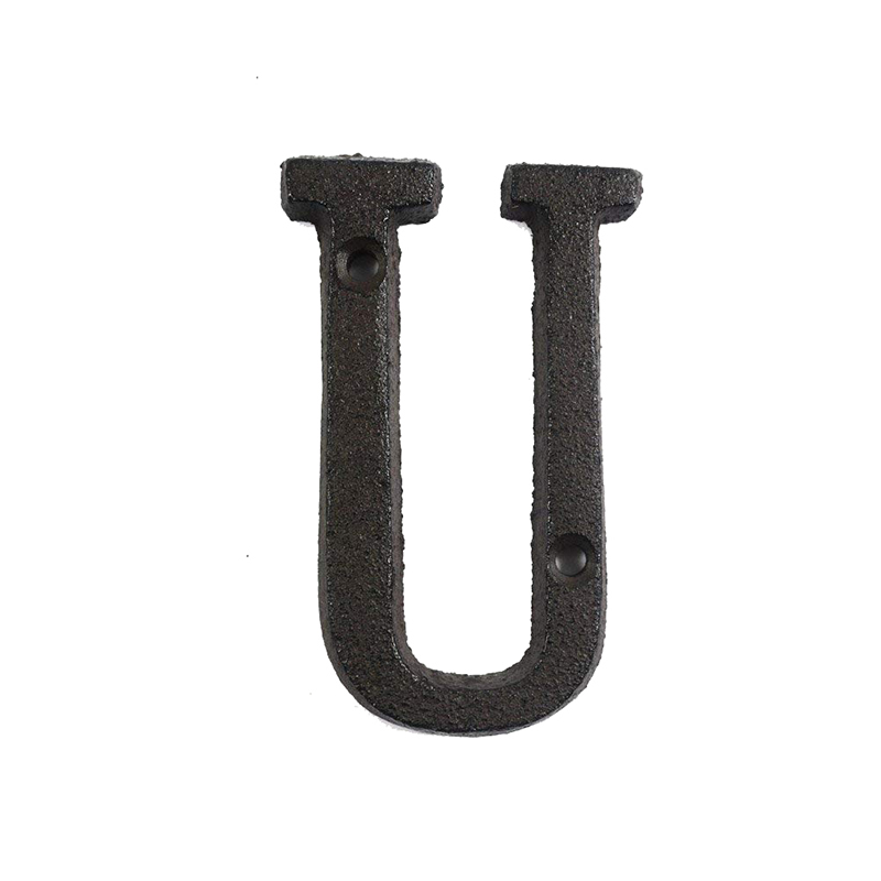Metal Letters Numbers Cast Iron Decoration House Sign Doorplate DIY Cafe Wall CLH@8