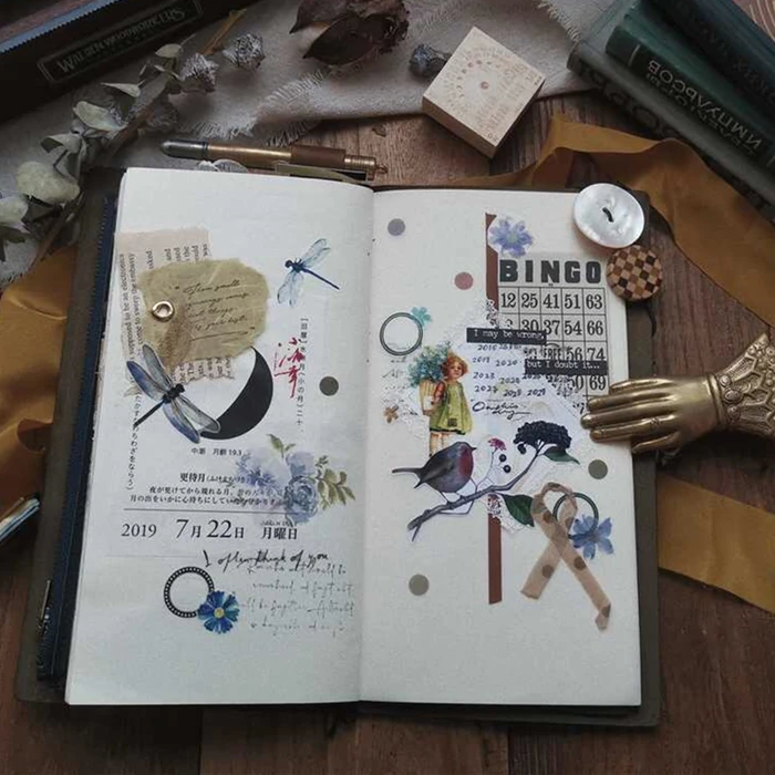 15Pcs/Pack Vintage European BIngo Card Sticker DIY Craft Scrapbooking Album Junk Journal Planner Decorative Stickers