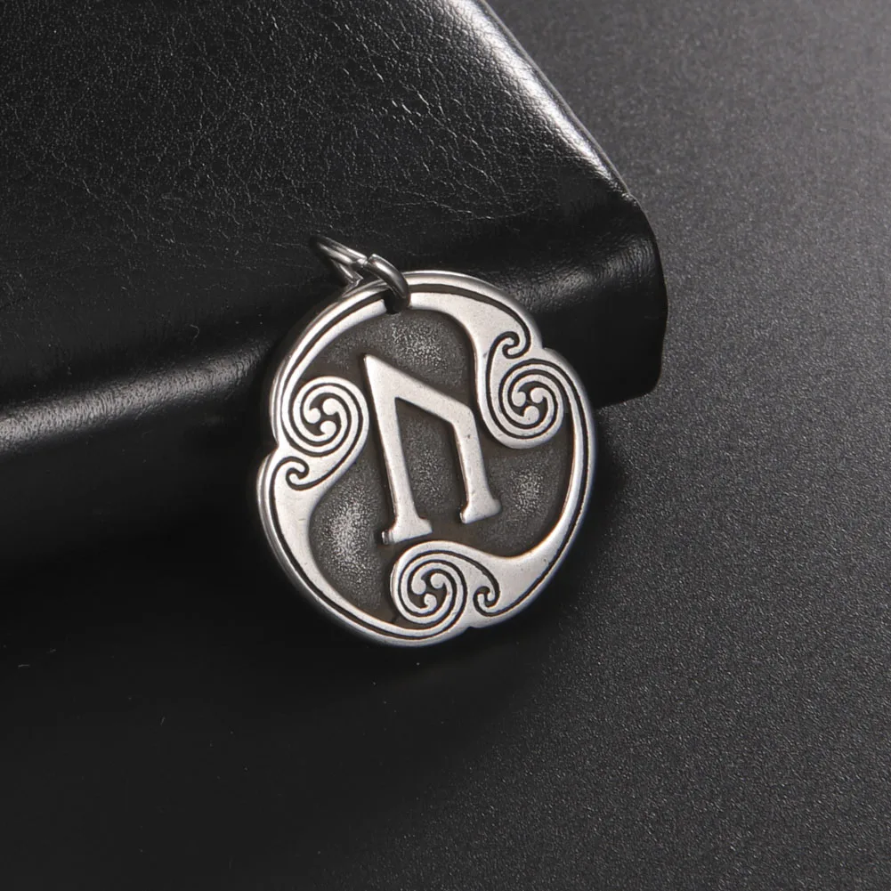 Dropshipping 1pcs Odin Runes Nordic Letter DIY Handmade Charms for Jewelry Stainless Steel Futhark Futhorc Pendants Making Bulk
