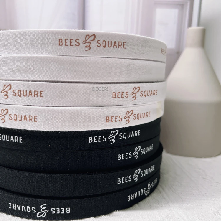 100 Yards Cotton Ribbon Customized Logo Wedding Decorate Handmade Mark Label Cake Flower Store Gift Package