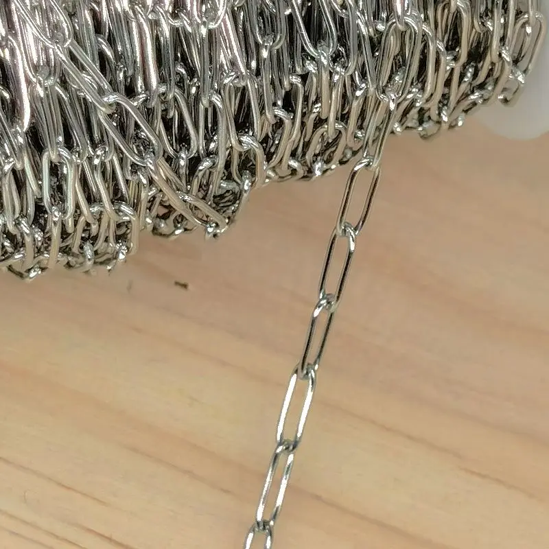 2meter Stainless Steel Necklace Chain for Diy Jewelry Making Rolo Cable Link Bulk Chains Handmade Neckalce Bracelet Accessories