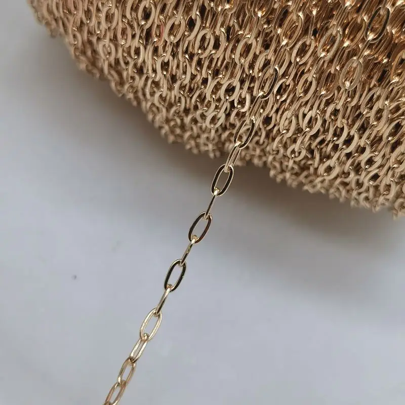 2meter Stainless Steel Necklace Chain for Diy Jewelry Making Rolo Cable Link Bulk Chains Handmade Neckalce Bracelet Accessories