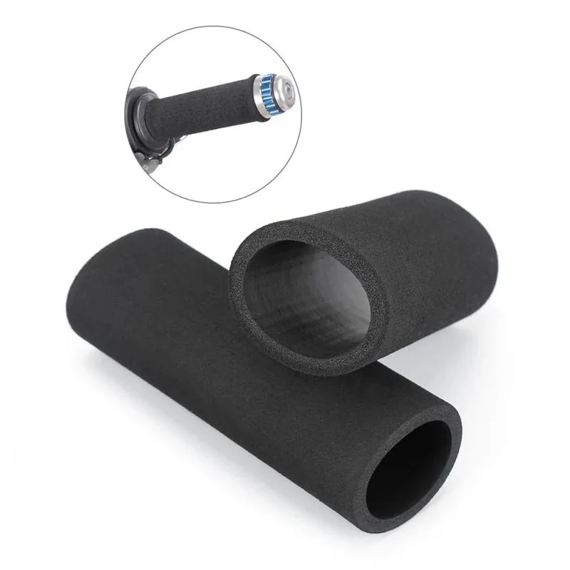 Motorcycle Handle Cover Slip On Foam Anti Vibration Soft Comfort Handlebar Grip Cover Bike Parts Grips Cover Motor Supplies 2PCS