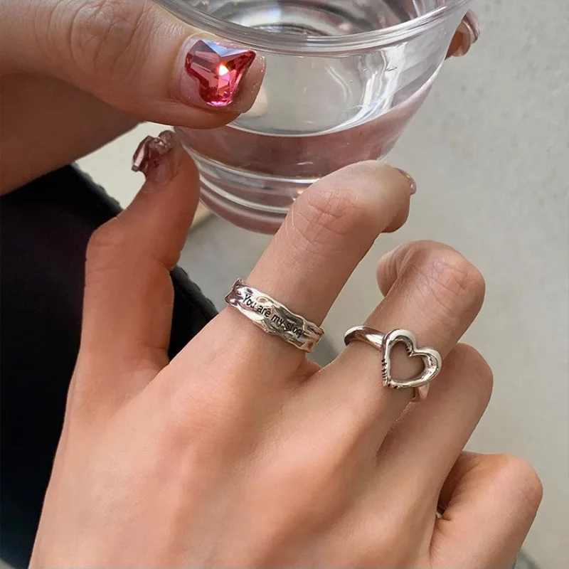 VENTFILLE 925 Sterling Silver Ring for Women Girl Gift Flower Bow Love Combination Ins Niche Jewelry Dropship Wholesale