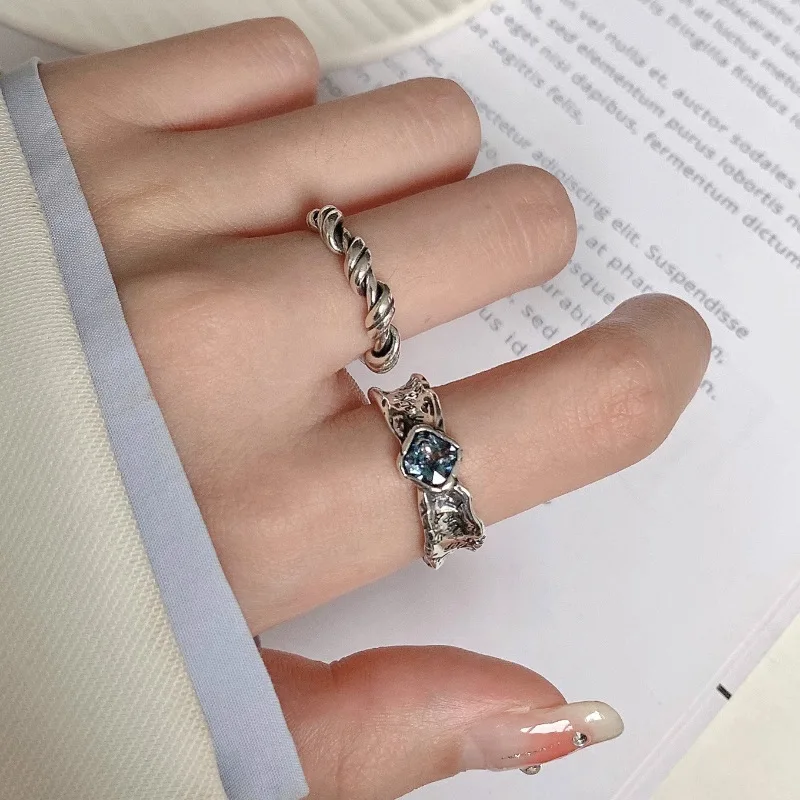 VENTFILLE 925 Sterling Silver Ring for Women Girl Gift Flower Bow Love Combination Ins Niche Jewelry Dropship Wholesale