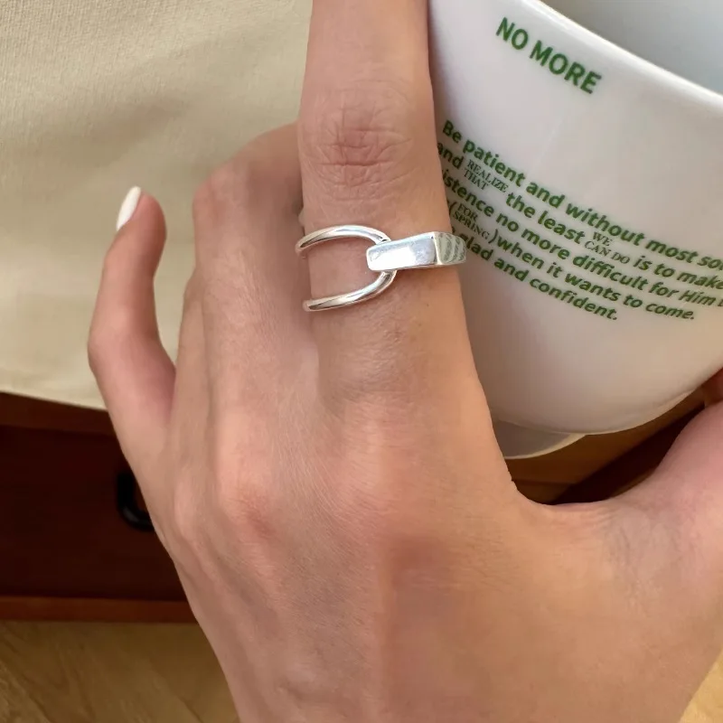 VENTFILLE 925 Sterling Silver Ring for Women Girl Gift Flower Bow Love Combination Ins Niche Jewelry Dropship Wholesale