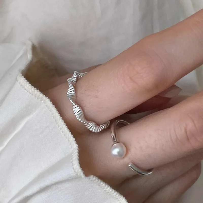 VENTFILLE 925 Sterling Silver Ring for Women Girl Gift Flower Bow Love Combination Ins Niche Jewelry Dropship Wholesale