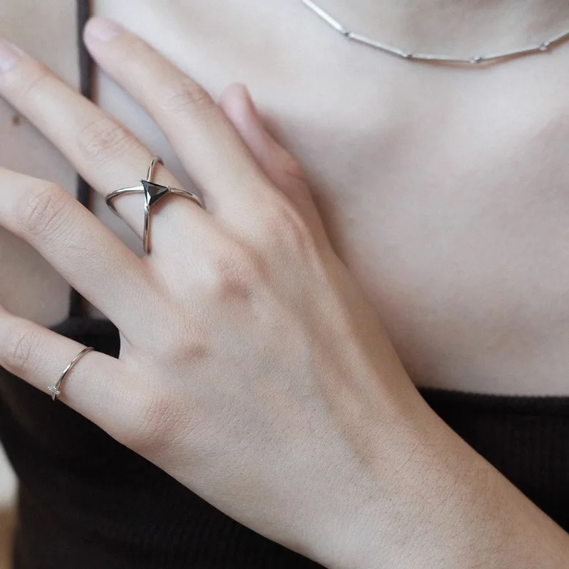 VENTFILLE 925 Sterling Silver Ring for Women Girl Gift Flower Bow Love Combination Ins Niche Jewelry Dropship Wholesale