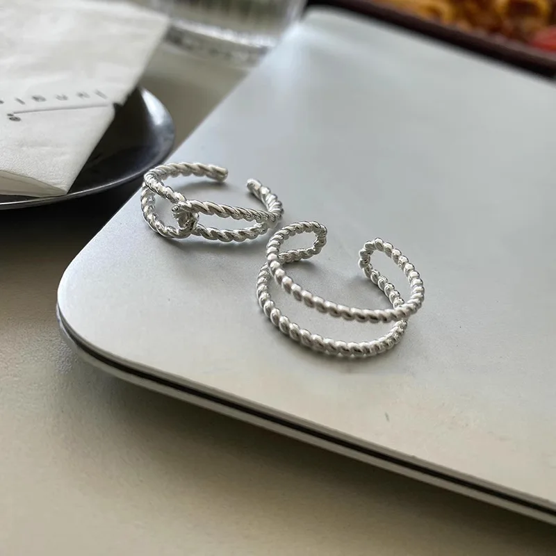 VENTFILLE 925 Sterling Silver Ring for Women Girl Gift Flower Bow Love Combination Ins Niche Jewelry Dropship Wholesale