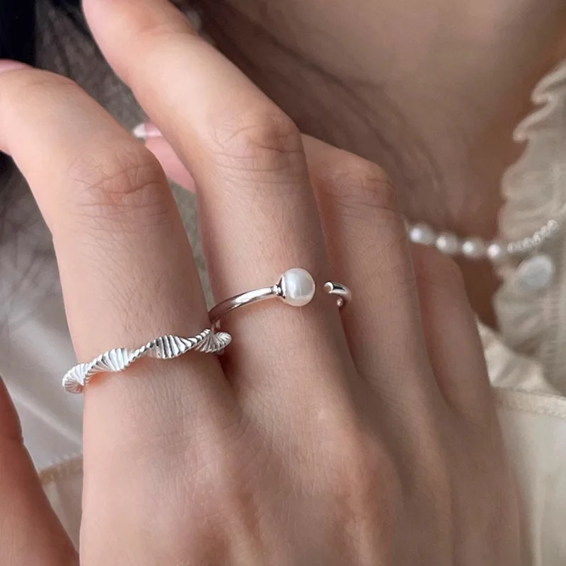 VENTFILLE 925 Sterling Silver Ring for Women Girl Gift Flower Bow Love Combination Ins Niche Jewelry Dropship Wholesale