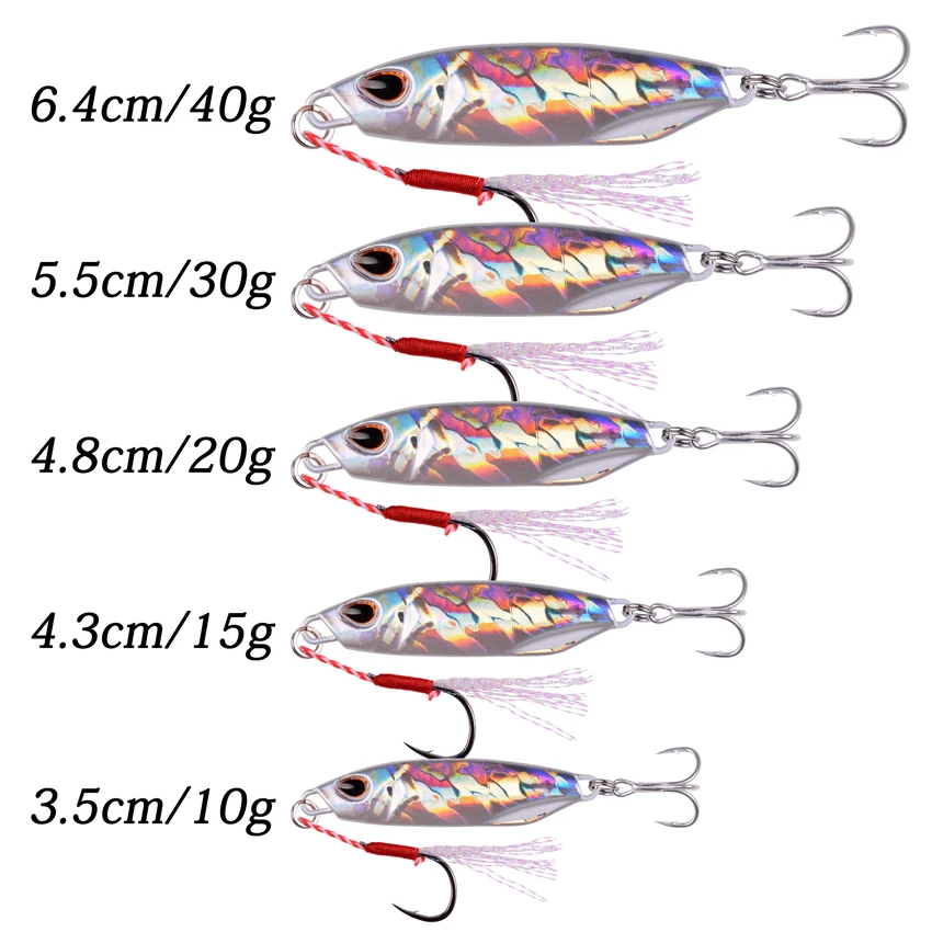 Metal Jigs 10g 15g 20g 30g 40g Fishing Jigging Lure Spoon Spinnerbait Metal Bait Bass Tuna Fishing Lures Jig Minnow Pesca Tackle