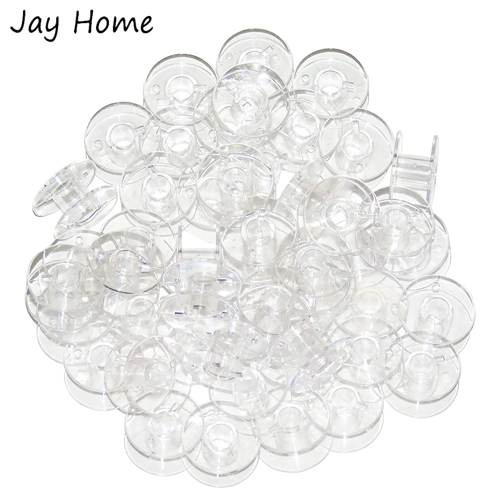 20/50/100Pcs Sewing Machine Bobbins Transparent Plastic Bobbins for Tailoring Embroidery Bobbins Sewing Machine Accessories