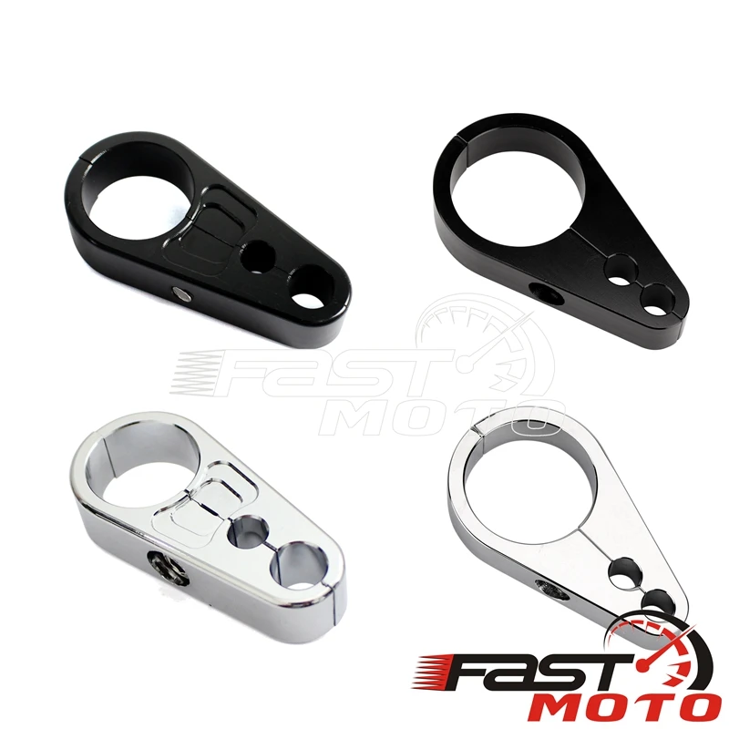1" 25mm 1-1/4" 32mm Motorcycle Frame Handlebar Clutch Cable Brake Line Clamp Fixed Clips Wiring Support Adapter for Harley