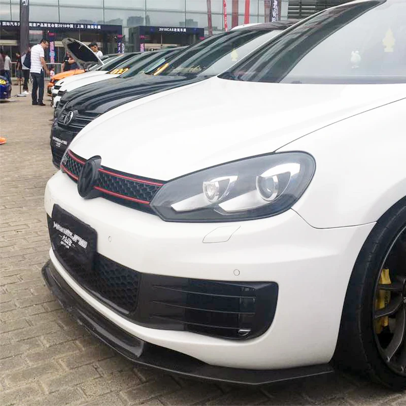 For VW Volkswagen Golf 6 MK6 VI GTI R R20 ABS Fog Lamps Shade Car Front Fog Light Hoods Eyebrow Eye Wind Knife Cover Trim