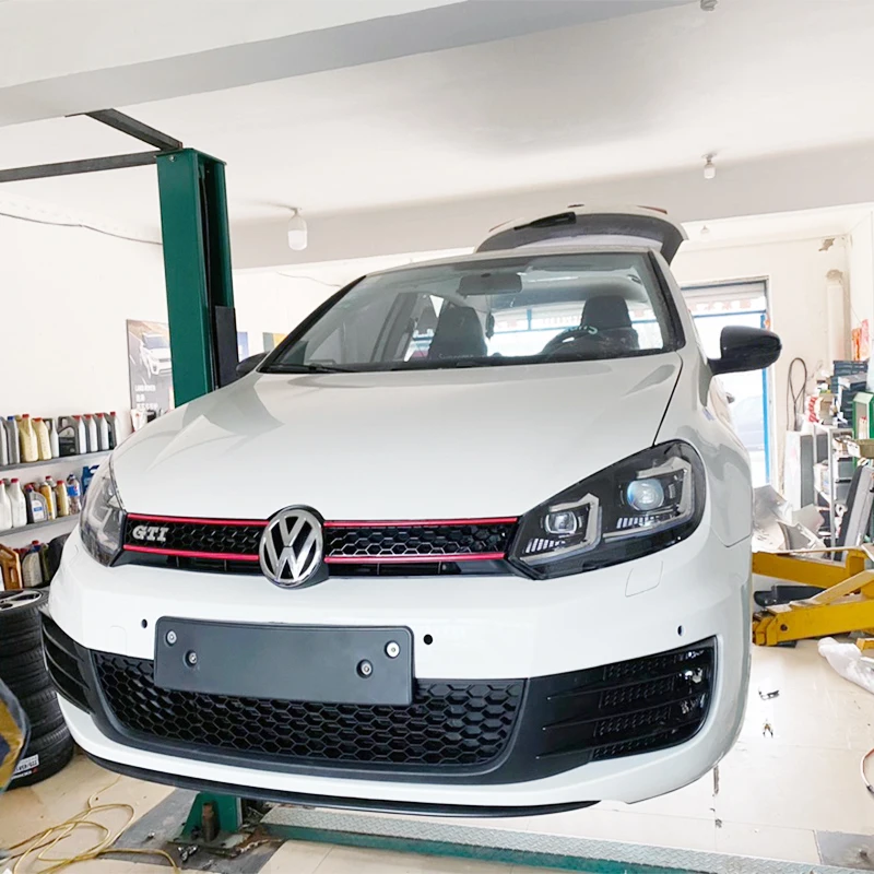 For VW Volkswagen Golf 6 MK6 VI GTI R R20 ABS Fog Lamps Shade Car Front Fog Light Hoods Eyebrow Eye Wind Knife Cover Trim