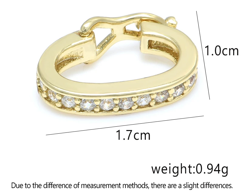 18K Gold Accessories Buckles for Jewelry Bracelet Cubic Zircon Clasps Hooks DIY Woman Jewelry Findings Making