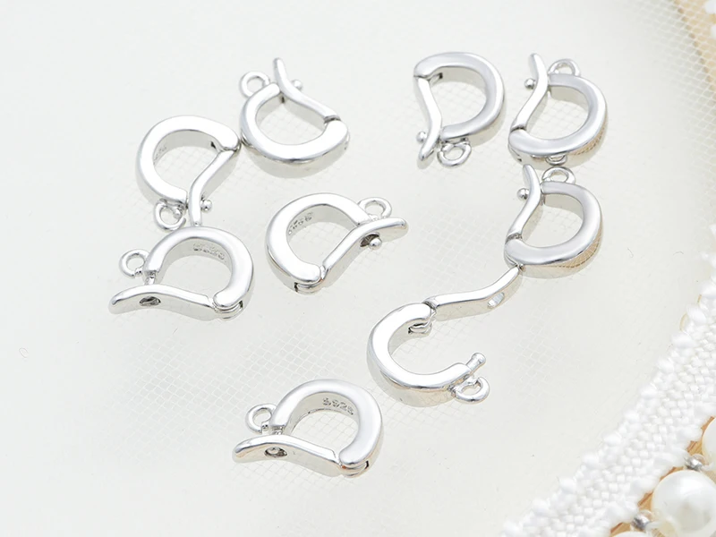 18K Gold Accessories Buckles for Jewelry Bracelet Cubic Zircon Clasps Hooks DIY Woman Jewelry Findings Making