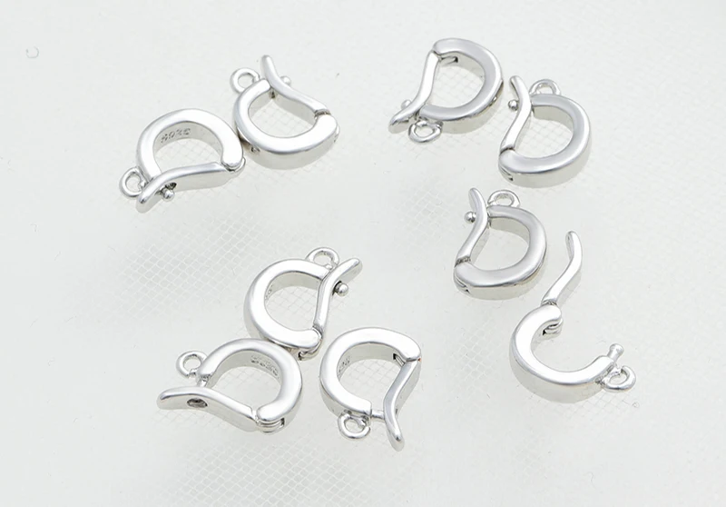 18K Gold Accessories Buckles for Jewelry Bracelet Cubic Zircon Clasps Hooks DIY Woman Jewelry Findings Making