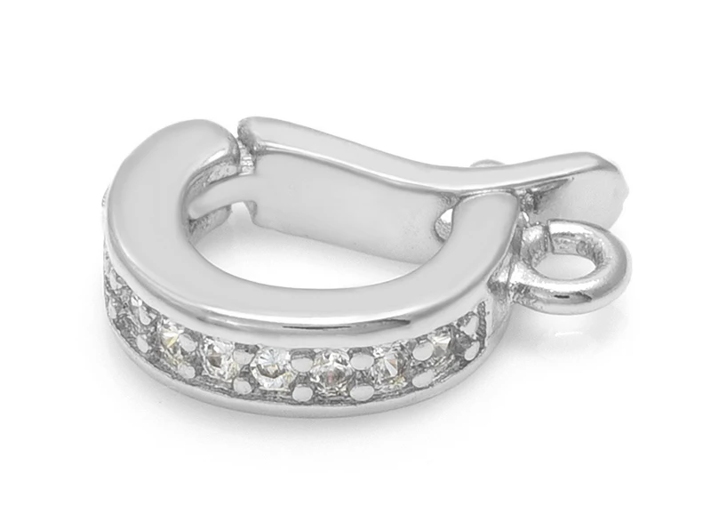 18K Gold Accessories Buckles for Jewelry Bracelet Cubic Zircon Clasps Hooks DIY Woman Jewelry Findings Making
