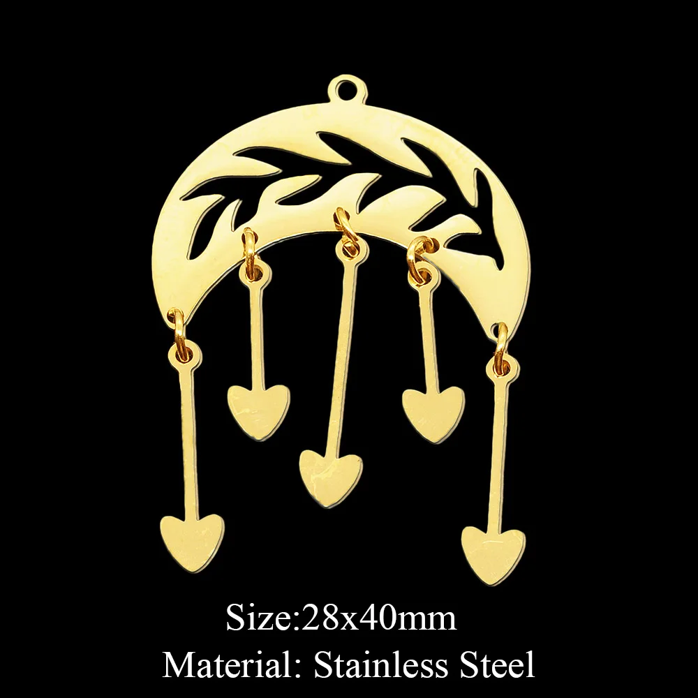 10pcs 316 Stainless Steel Sunflower Lotus Charm Pendants for DIY Jewelry Making Flower Tassel Charms Wholesale Necklaces Accesso