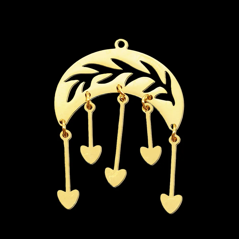 10pcs 316 Stainless Steel Sunflower Lotus Charm Pendants for DIY Jewelry Making Flower Tassel Charms Wholesale Necklaces Accesso