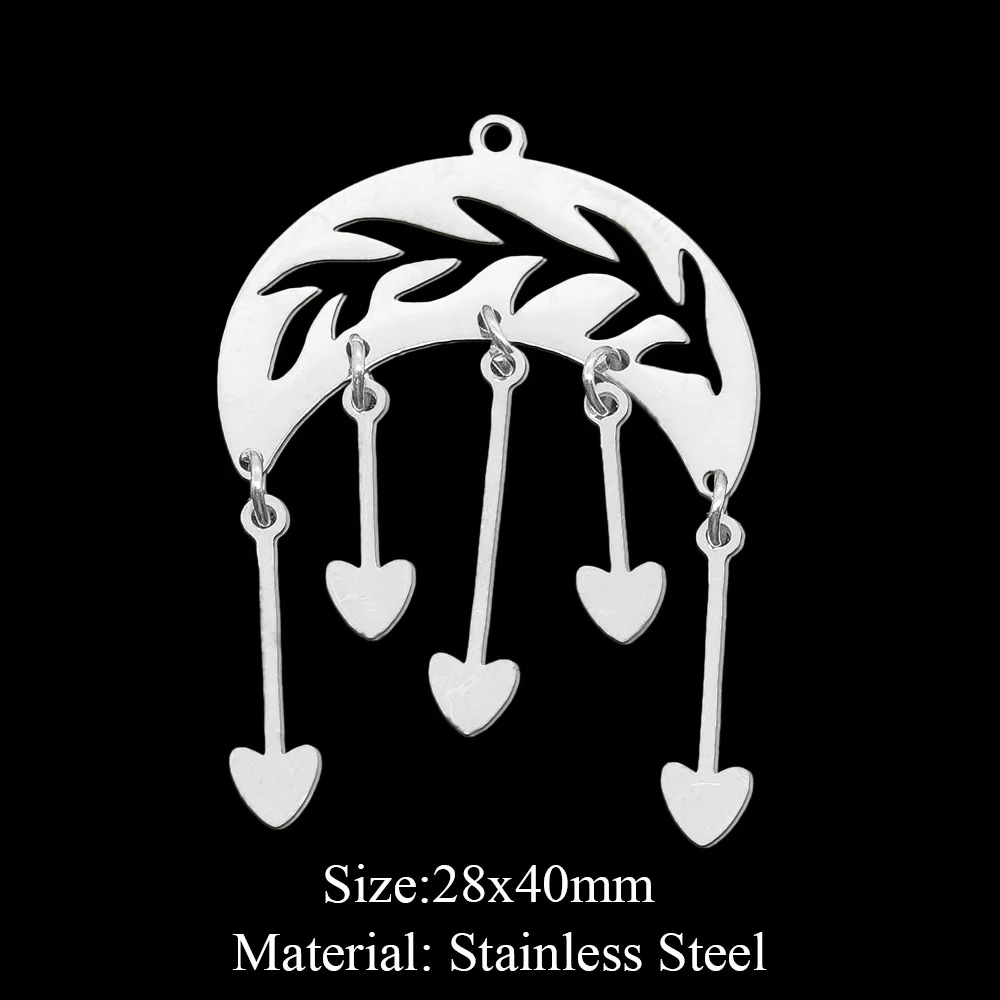 10pcs 316 Stainless Steel Sunflower Lotus Charm Pendants for DIY Jewelry Making Flower Tassel Charms Wholesale Necklaces Accesso