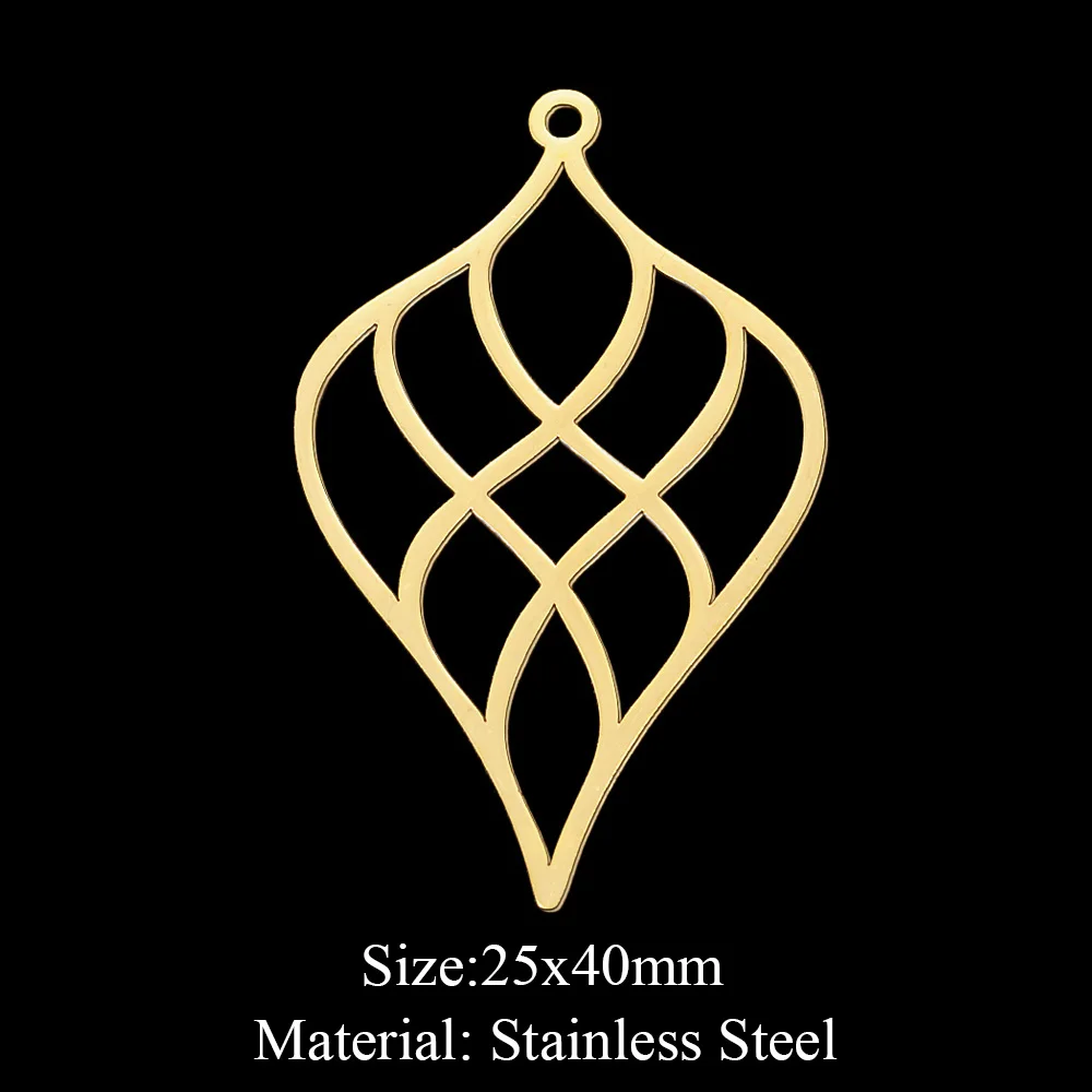 10pcs 316 Stainless Steel Sunflower Lotus Charm Pendants for DIY Jewelry Making Flower Tassel Charms Wholesale Necklaces Accesso