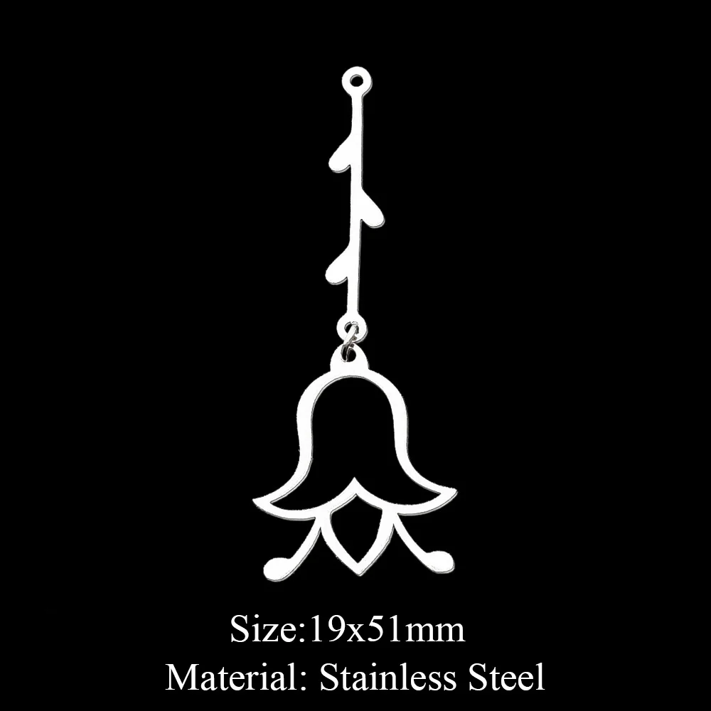 10pcs 316 Stainless Steel Sunflower Lotus Charm Pendants for DIY Jewelry Making Flower Tassel Charms Wholesale Necklaces Accesso