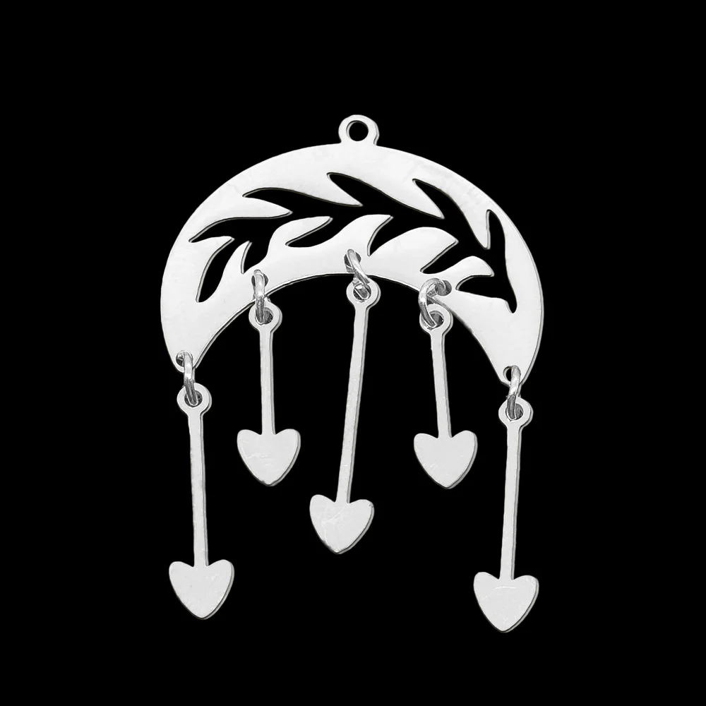 10pcs 316 Stainless Steel Sunflower Lotus Charm Pendants for DIY Jewelry Making Flower Tassel Charms Wholesale Necklaces Accesso