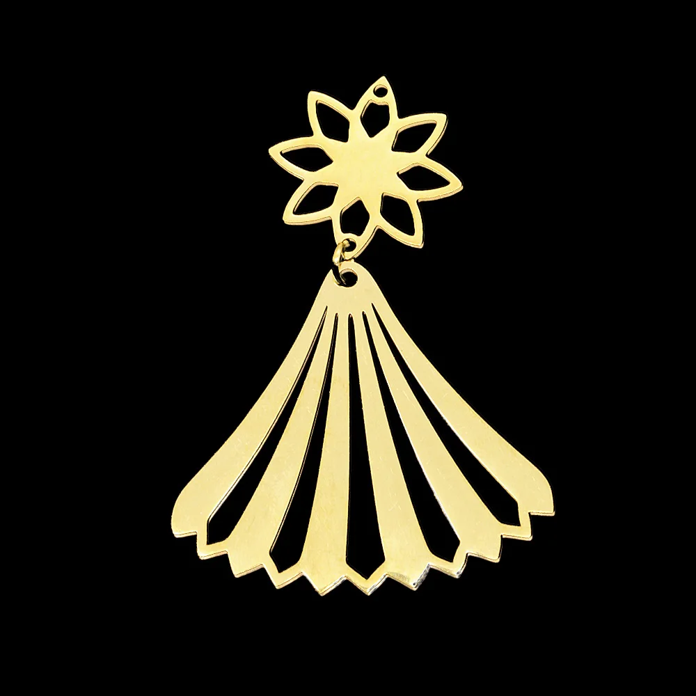 10pcs 316 Stainless Steel Sunflower Lotus Charm Pendants for DIY Jewelry Making Flower Tassel Charms Wholesale Necklaces Accesso
