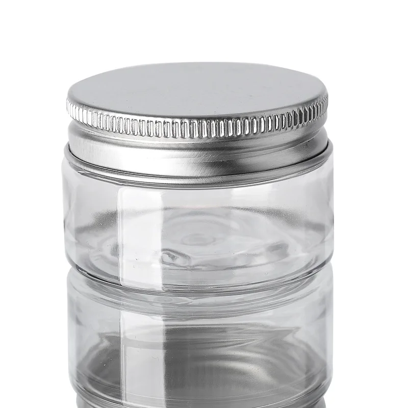 20Pcs 30/50/60/80/120/150ml Storage Jars With Lids Aluminum Round Canister Empty Plastic Cosmetic Jars Food Travel Bottle Pot