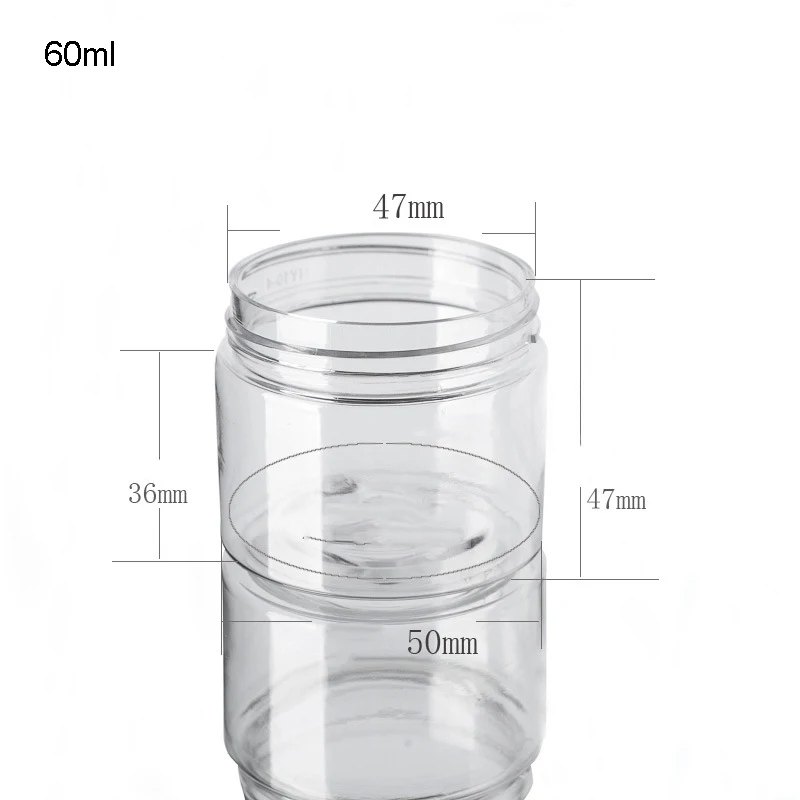 20Pcs 30/50/60/80/120/150ml Storage Jars With Lids Aluminum Round Canister Empty Plastic Cosmetic Jars Food Travel Bottle Pot