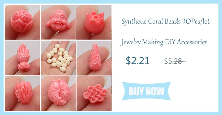 10pcs Fashion Jewelry Coral Beads Carved Flower Loose Beads for Charms Women's DIY Earring Necklace Bracelet Making Jewelry Gift