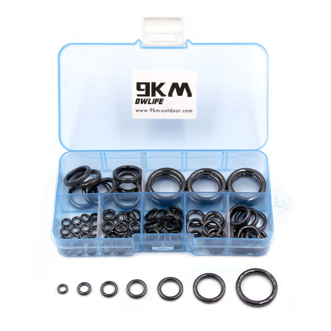 Fishing Rod Guides Ring 10Pcs~100Pcs Wear Resistant Ceramic Guide Ring Rod Repair Replacement Kit Alconite Ring Black 6mm~47.3mm