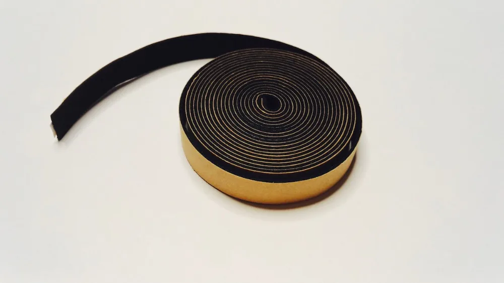 EPDM Neoprene Self-adhesive Tape Insulation Gasket Door Window Seals Cushion 2 5mm 10mm x 10 15 20 25mm 30mm 40mm 50mm 2m Black