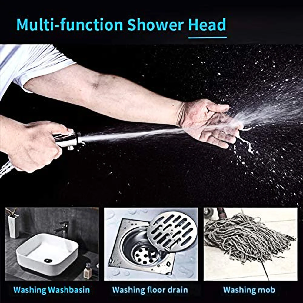 Universal Bath Showerhead High Pressure Rainfall 3 Modes Adjustable Water Saving Luxury Home Hotel Sprayer Bathroom Shower Head