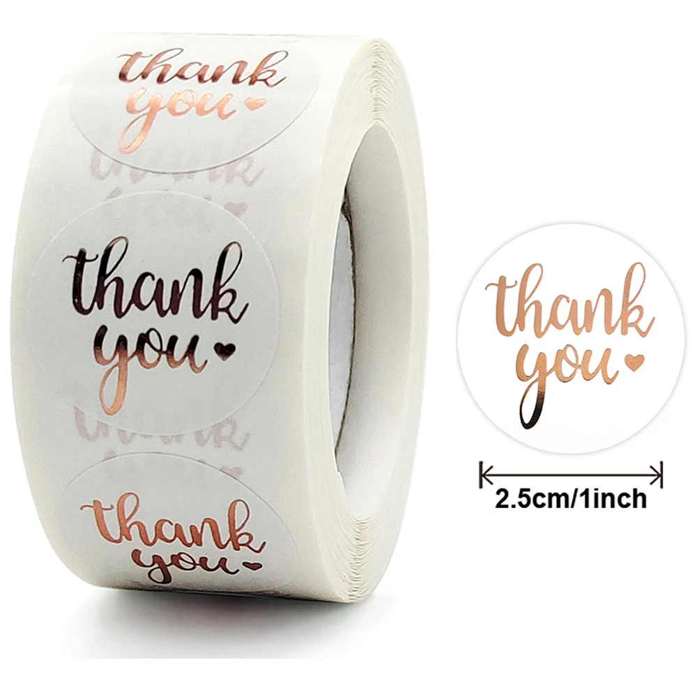 100-500pcs Thank You Wedding Decoration Sticker Hot Laser Rainbow Glitter Waterproof Sticker Birthday Party Gift Sealing Glue