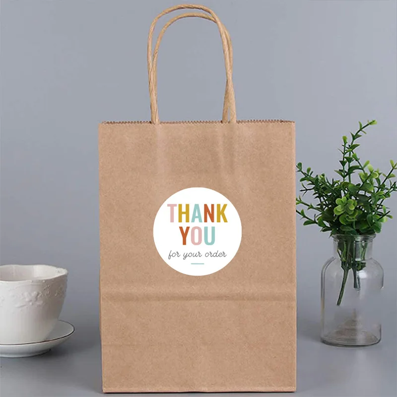 100-500pcs Thank You Wedding Decoration Sticker Hot Laser Rainbow Glitter Waterproof Sticker Birthday Party Gift Sealing Glue