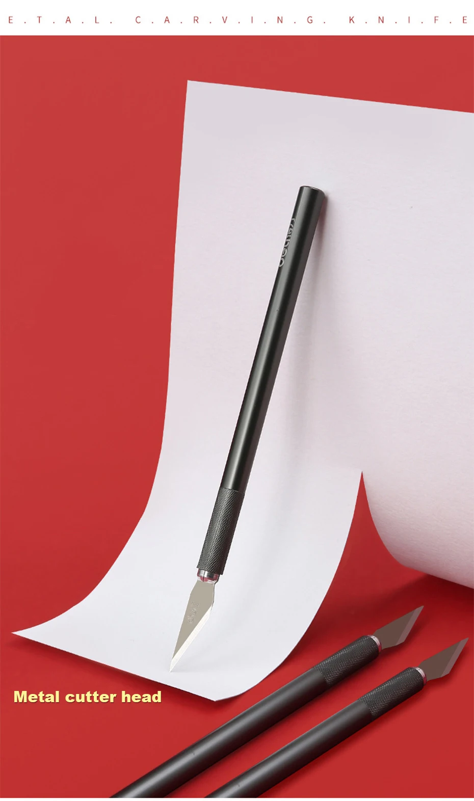 Deli Scalpel Blades Metal Precision Knife Cutter Engraving Craft Knives for Wood Paper Mobile Phone PCB Repair Tool Knives