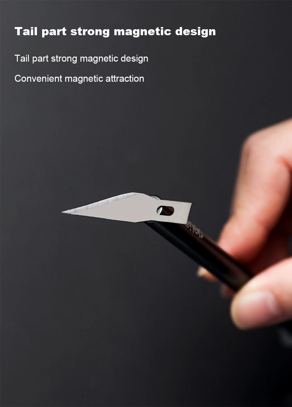 Deli Scalpel Blades Metal Precision Knife Cutter Engraving Craft Knives for Wood Paper Mobile Phone PCB Repair Tool Knives