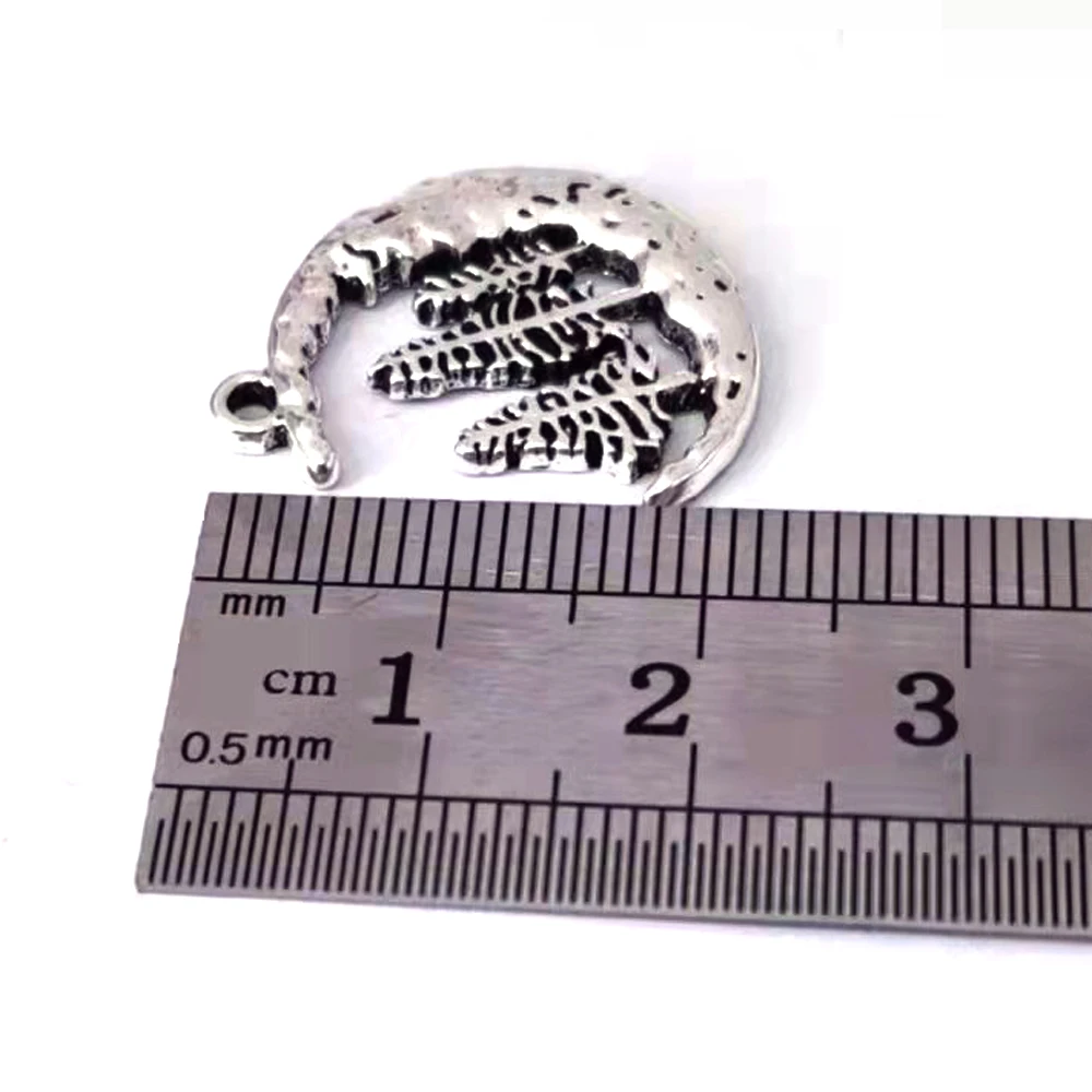 5pcs New Pine Tree Crescent Moon Pendant Charm for DIY Women Man Accessories